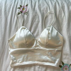 White bralette top, size small